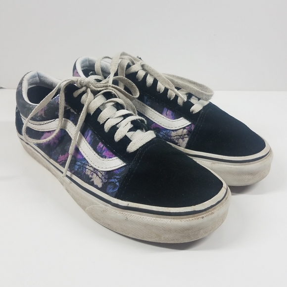Vans Purple Black Suede Skateboard Sneaker - Picture 1 of 9